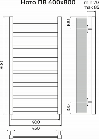 Ното П8 400х800 Полотенцесушитель TERMINUS Тула - фото 3