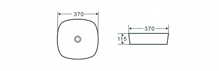 Раковина накладная Terminus Классик 370х370х115 Тула - фото 3