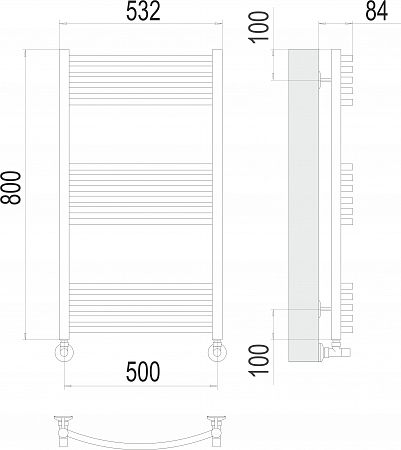 Классик П16 500х800 Полотенцесушитель  TERMINUS Тула - фото 3