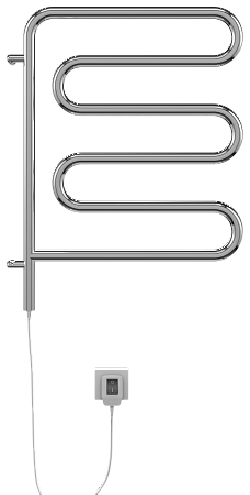 Электро 25 Ш-обр 450х570 поворотный Полотенцесушитель  TERMINUS Тула - фото 2