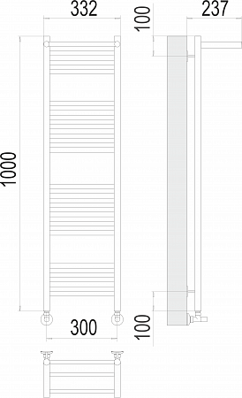 Аврора с/п П20 300х1000 Полотенцесушитель  TERMINUS Тула - фото 3