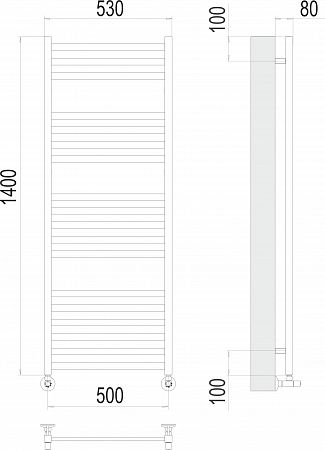 Грета П18 500х1400 Полотенцесушитель  TERMINUS Тула - фото 3