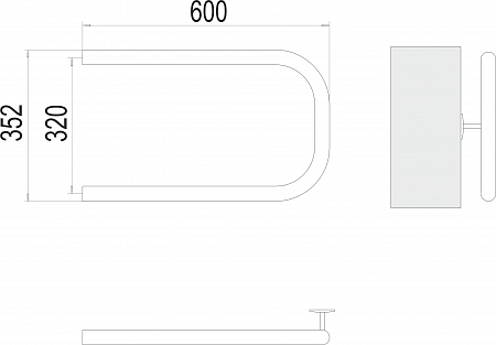 П-обр AISI 32х2 320х600 Полотенцесушитель  TERMINUS Тула - фото 3