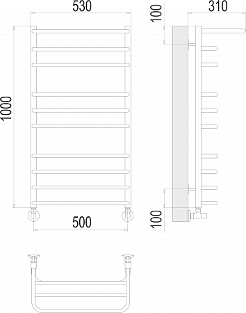 Арктур П10 500х1000 Полотенцесушитель  TERMINUS Тула - фото 3