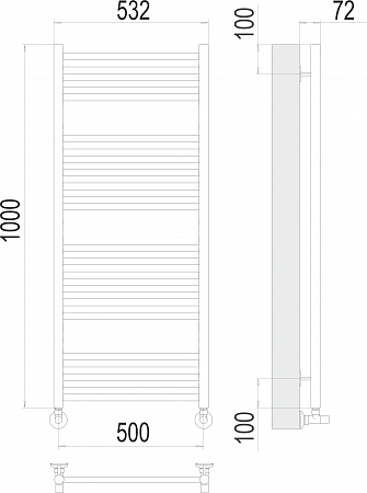 Аврора П20 500х1000 Полотенцесушитель  TERMINUS Тула - фото 3