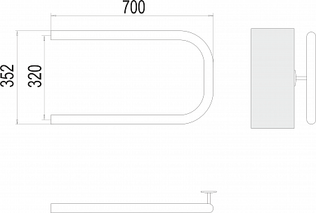 П-обр AISI 32х2 320х700 Полотенцесушитель  TERMINUS Тула - фото 3
