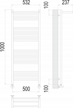 Аврора с/п П20 500х1000 Полотенцесушитель  TERMINUS Тула - фото 3