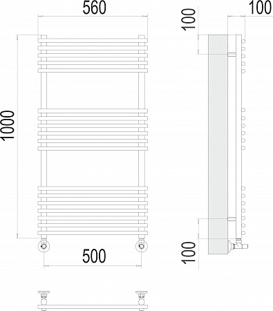 Ватра П18 500х1000 Полотенцесушитель  TERMINUS Тула - фото 3