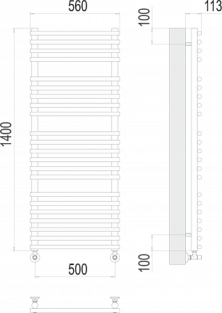 Кремона П22 500х1400 Полотенцесушитель  TERMINUS Тула - фото 3