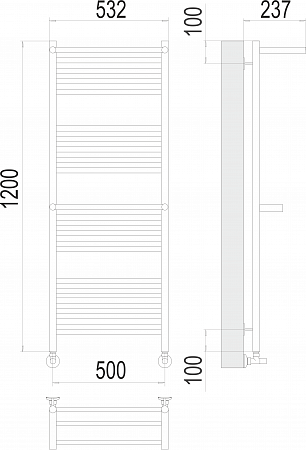 Аврора c 2-мя/п П22 500х1200 Полотенцесушитель  TERMINUS Тула - фото 3