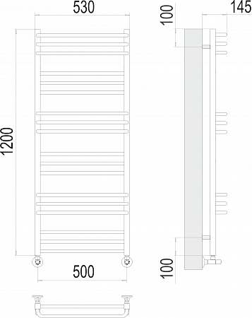 Соренто П18 500х1200 Полотенцесушитель  TERMINUS Тула - фото 3