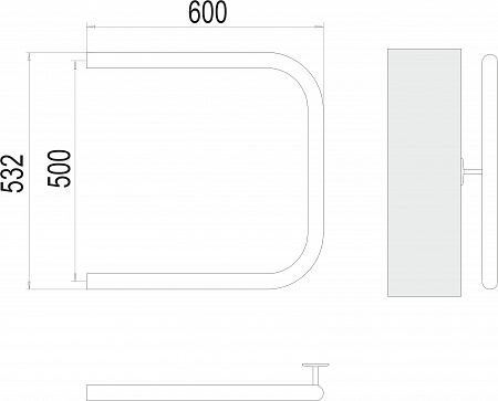 П-обр AISI 32х2 500х600 Полотенцесушитель  TERMINUS Тула - фото 3