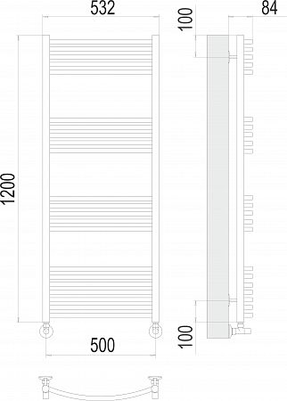 Классик П22 500х1200 Полотенцесушитель  TERMINUS Тула - фото 3