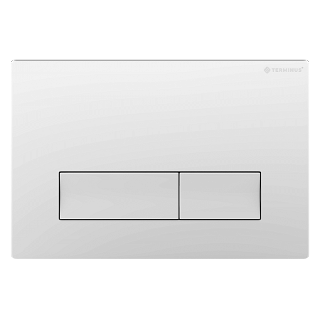 Клавиша смыва для инсталляции Terminus Classic кнопка прямоугольник цвет белый Тула - фото 1