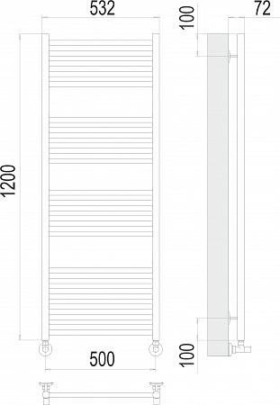 Аврора П22 500х1200 Полотенцесушитель  TERMINUS Тула - фото 3