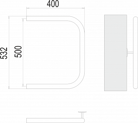 П-обр AISI 32х2 500х400 Полотенцесушитель  TERMINUS Тула - фото 3